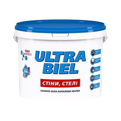 Краска интерьерная Ультра белая / 1,4кг / Снежка ОК000130 фото