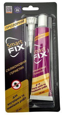 Силіконовий герметик універсальний (SmartFix) прозорий / 50мл / Смарт Фикс ОК005022 фото